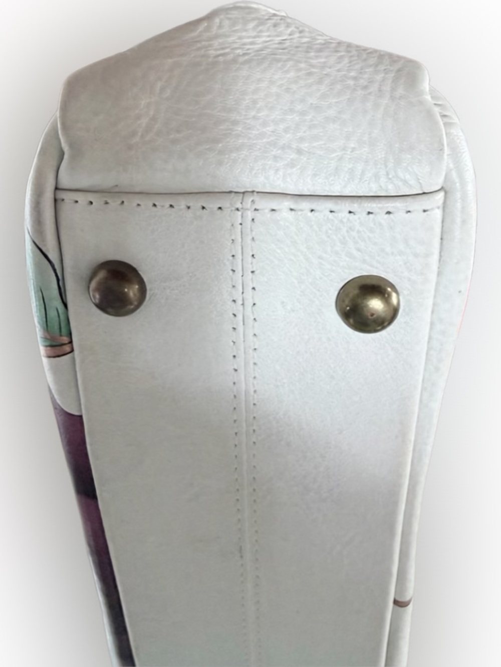 Anuschka White Floral Leather Shoulder Bag - Picture 4 of 11